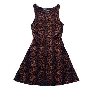 Vintage 90s Velvet Leopard Print Mini Dress 🐆